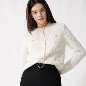 NWT Maje Lurex Thread Cardigan